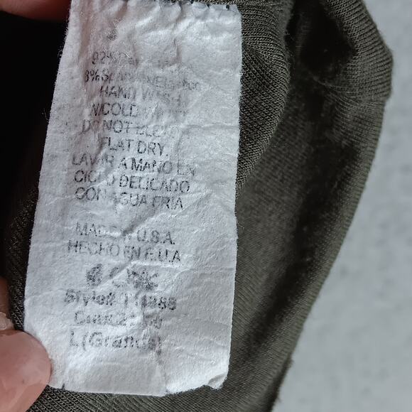 Carly JeanSleeveless Top Size Large Military Green Fully Lined - Picture 8 of 10